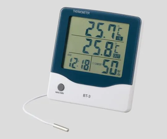 2-897-01-20　［Discontinued］Large Screen Thermometer with Alarm Clock with Calibration Certificate　BT-3