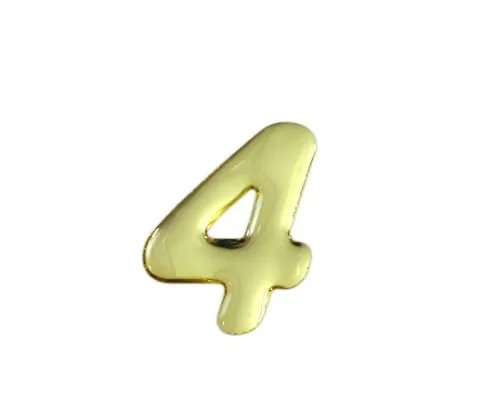 61-7426-85　Gold Metal Characters 4 35mm x 1mm　GM35-4
