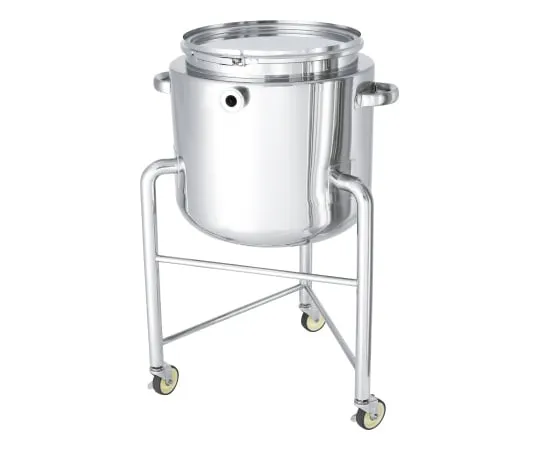 62-8610-74　Hopper Type Pressure Jacket Stainless Steel Sealed Container (Band Type) with Leg 20L　HT-CTL-TJ-L-30