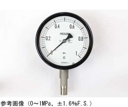 65-4304-41-20　Sealed Pressure Gauge (100Φ) Vertical A Frame with 0.1 MPa Inspection Certificate　BE12-183