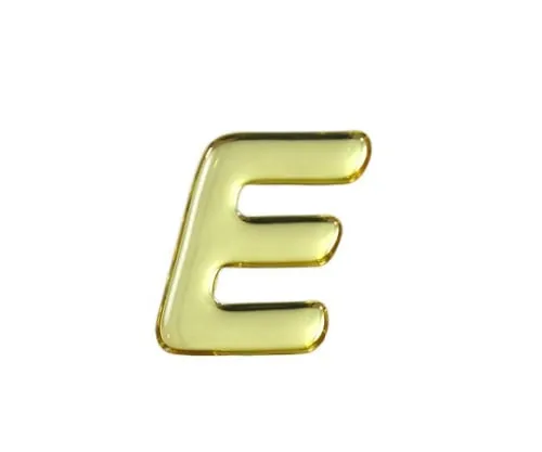 61-7426-96　Gold Metal Characters E 35mm x 1mm　GM35-E