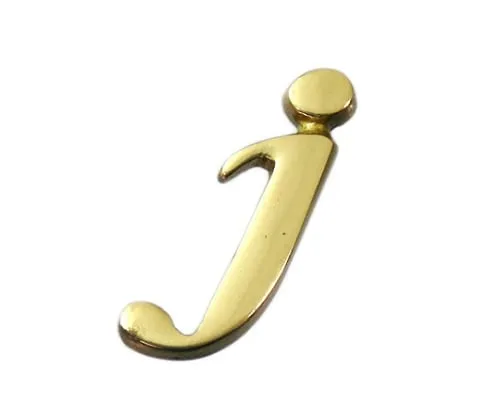 61-7430-86　Brass Gold Characters Small Characters J　QS20-J
