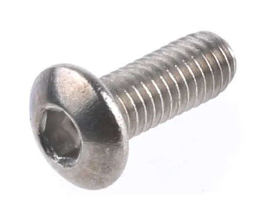 63-4717-64　RS PRO M3 x 8mm Hex Socket Button Screw Plain Stainless Steel　183-8597
