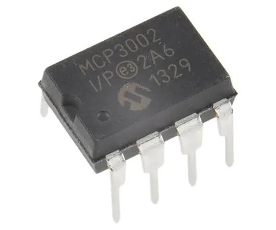 63-4934-67　Microchip MCP3002-I/P, 10-bit Serial ADC Pseudo Differential, Single Ended Input, 8-Pin PDIP　MCP3002-I/P