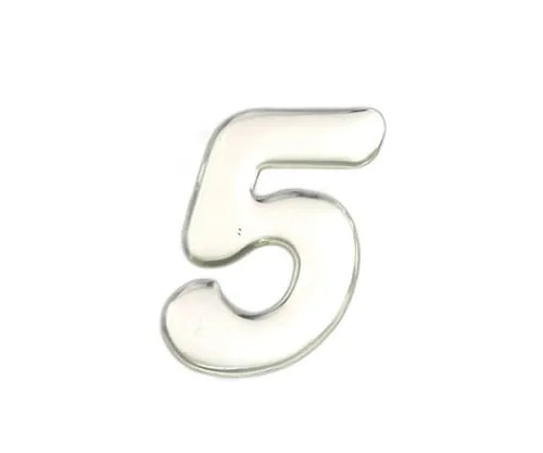 61-7427-69　Silver Metal Characters 5 35mm x 1mm　SM35-5