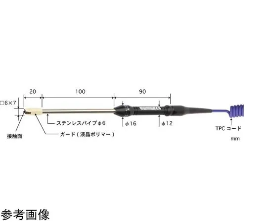 65-3528-83　High Performance Temperature Sensor for Micro Surface S Series -50~300°C Low Temperature Type Pipe Shape: Straight Type E　S-411E-01-1-TPC1-ASP