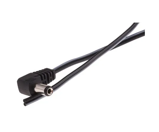 63-4919-25　RS PRO 1.8m Power Cable, Right Angle 2.1 mm Plug Lead to Unterminated, 1 A, 12 V　656-3850