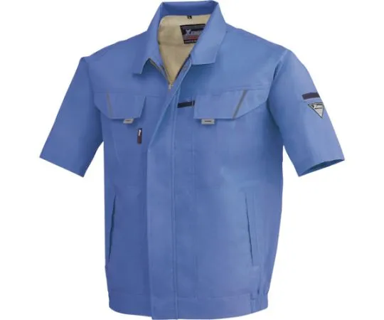 65-8487-26　Short Sleeve Blouson Blue 3L　7561-40-3L