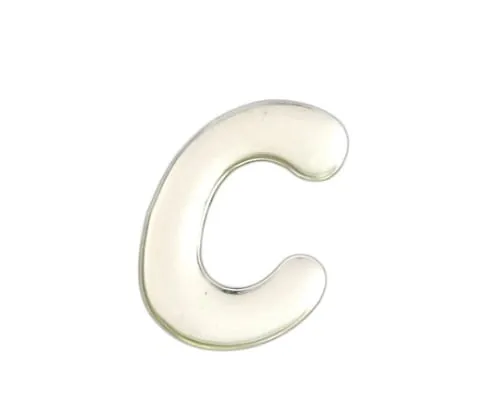 61-7427-77　Silver Metal Characters C 35mm x 1mm　SM35-C