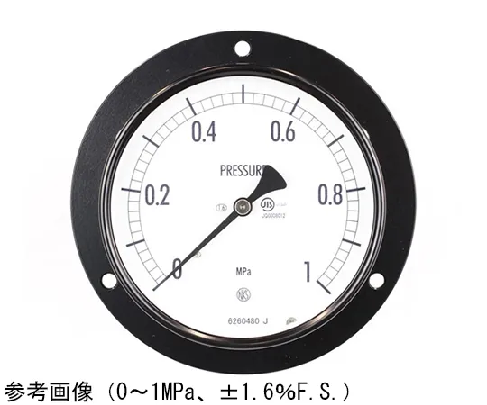 65-4282-72　Normal Pressure Gauge (Φ100) Embedded D Frame (Mounting Hole) 0.06 MPa　AE15-281