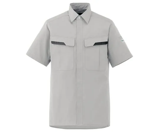 65-1277-91　Work Clothes, VERDEXCEL Short Sleeve Shirt Silver Gray SS VES61-UE-SS　VES61-UE-SS