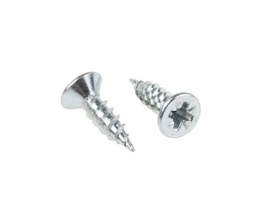 63-4690-77　Pozidriv Countersunk Steel Wood Screw Bright Zinc Plated, No. 8 Thread, 5/8in Length　144-3501