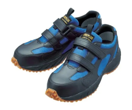 67-3128-97　JSAA Class B Certified Roof Work Shoes with Toe Box Spring Grip Black/Blue 23.5 cm　YG15-BKBL-23.5