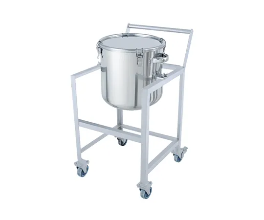64-5067-93　Stainless Steel Plate Type Clip-on Sealed Container 35L with Stand (with handle and lid)　DT-CTH-ASCC-36