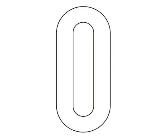 62-6106-21　Road surface number indication 0 Top 280 White　834-50