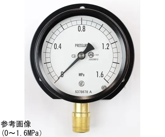 65-4296-33-20　Sealed Pressure Gauge (75Φ) Vertical B Frame with 1.6 MPa with Inspection Certificate　BC10-281