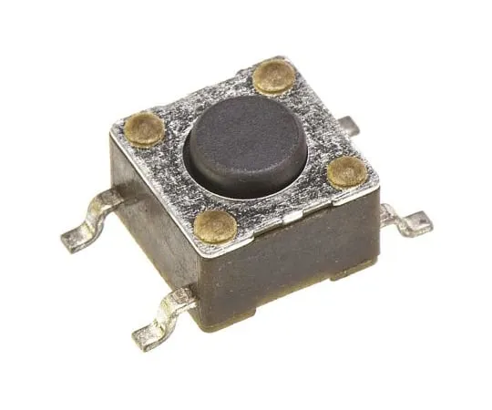 63-4815-54　Black Button Tactile Switch, Single Pole Single Throw (SPST) 50 mA @ 12 V ac 0.7mm Surface Mount　2-1437565-7