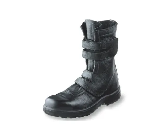64-6534-88　Resin Toecap Urethane 2-Layer Velcro Work Shoes Black 23.5 cm　AZ609