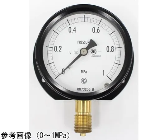 65-4296-22-20　Sealed Pressure Gauge (75Φ) Vertical B Frame for Vibration Resistance with 0.4 MPa with Inspection Certificate　BC10-231