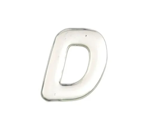 61-7427-78　Silver Metal Characters D 35mm x 1mm　SM35-D