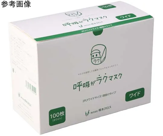 68-1975-16　Breathing Mask Wide Size 2 Layers/Ear Hook Green 100 Sheets x 30 Boxes　KR2WE-G