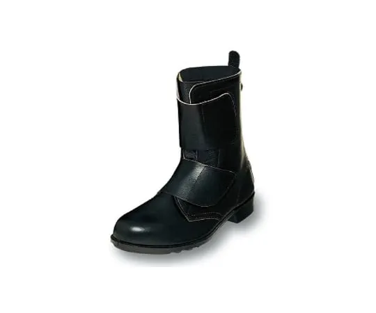 64-6538-21　Long Velcro Work Safety Shoes Black 23.5 cm　S520