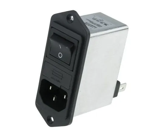 63-4705-49　Male C14 IEC Filter Panel Mount 5 x 20mm,Faston,Rated At 6A,250 V ac Operating Frequency 50 → 400Hz　FN282-6-06