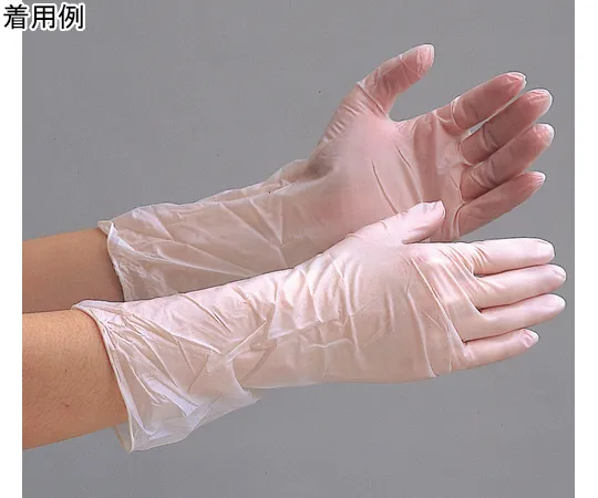 67-6632-55　Clean Room PVC Gloves Powder Free (100 Pieces x 10 Bags) Belte 2000 S　VERTE-2000-S