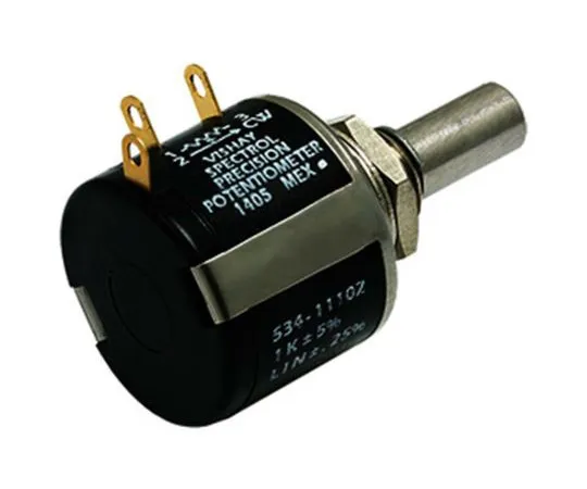63-4821-83　Vishay 534 Series Wirewound Potentiometer with a 6 mm Dia. Shaft 10-Turn, 100kΩ, ±5%, 2W, ±20ppm/°C, Panel Mount　534B1104JC8872