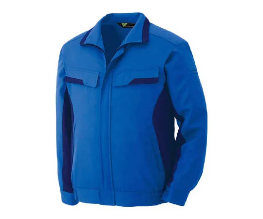 67-3131-07　Autumn/Winter Work Wear Anti-static JIS Compliant Men's and Women's Long Sleeve Pair Blouson Verdexelflex VE53 Top Royal Blue x Navy  SS　VE53-UE-SS