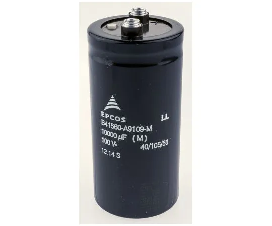 63-4869-59　EPCOS 10000μF 100V dc Aluminium Electrolytic Capacitor, Chassis Mount 51.6 (Dia.) x 105.7mm +105°C 51.6mm　B41560A9109M