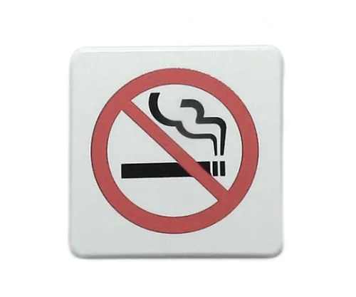 61-7419-40　40 x 40mm White Non-Smoking Mark　SAB445-1