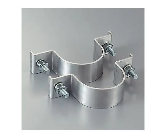62-6091-36　Label Mounting Band Flat Rib Bracket (For One Side/Medium) 50.8Φ 2 Pieces 1 Set (2 Pieces)　395-55
