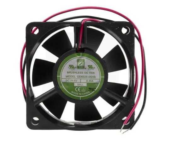 63-4691-34　RS PRO Axial Fan, 60 x 60 x 25mm, 23cfm, 1.4W, 5 V dc, IP55　144-4123