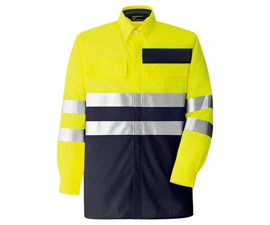 65-1291-29　［Discontinued］Work Clothes, VERDEXCEL High Visibility Shirt Yellow S VES2614-UE-S　VES2614-UE-S