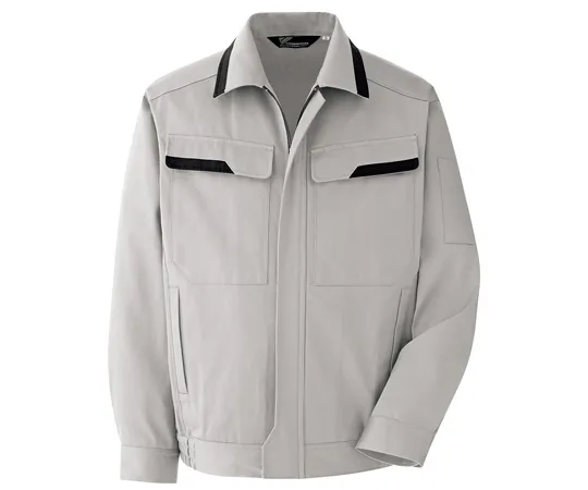 65-1273-69　Work Clothes, VERDEXCEL Cotton 100% Blouson Silver Gray S VES2391-UE-S　VES2391-UE-S