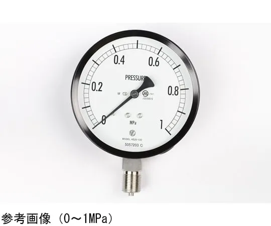 65-4284-55-20　Normal Pressure Gauge (Φ100) Vertical A Frame for Steam with 0.6 MPa with Inspection Certificate　AE20-133