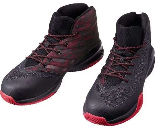 64-0989-93　Safety Shoes Middle Cut Red Camo 25.0 cm　S6183
