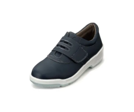 64-6541-72　［Discontinued］Women's Urethane 2-Layer Synthetic Leather Sneakers (Shoelaces) Navy Blue 22 cm　ANL3011B