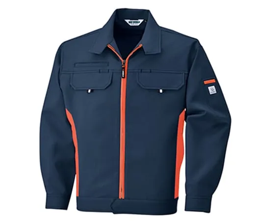 63-1786-54　Long Sleeve Jacket Navy x Fluorescent Orange　2629-53-S