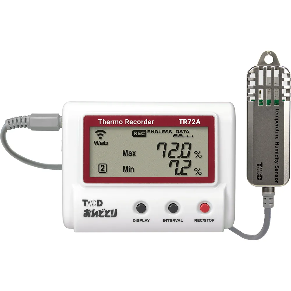 4-1098-01-24　［Discontinued］Cloud compatible USB connection temperature humidity data logger with JCSS calibration certificate　TR72A-S