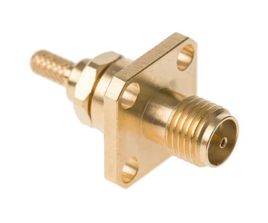 63-4755-57　Radiall Straight 50Ω Flange Mount SMA Connector, Crimp Termination RG174, RG188, RG316　R125272000W