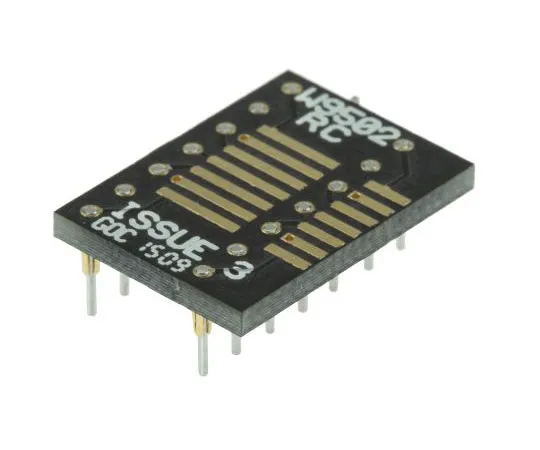 63-4699-25　Winslow Straight Through Hole Mount 1.27 mm, 2.54 mm Pitch IC Socket Adapter, 14 Pin Female SOP to 14 Pin Male DIP　W9502RC