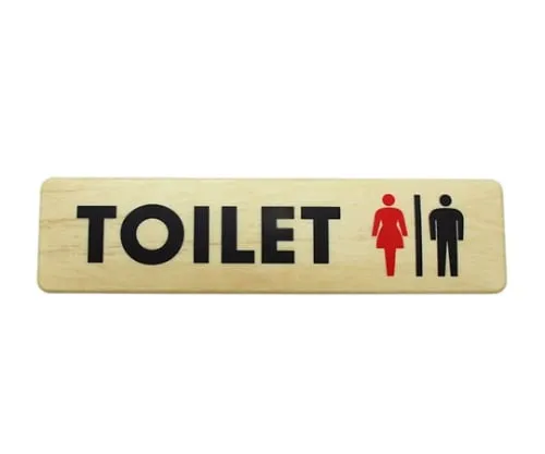61-7419-67　180 x 45mm Grain TOILET Woman Man Mark　MAB1844-1