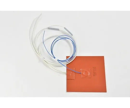 64-3424-16　Silicon Rubber Heater [With Double-sided Tape, Thermocouple 1m, Lead Wire Extension 1m] 100V 125 W 125mm x 125mm　SR100-125-125-125-P-K1