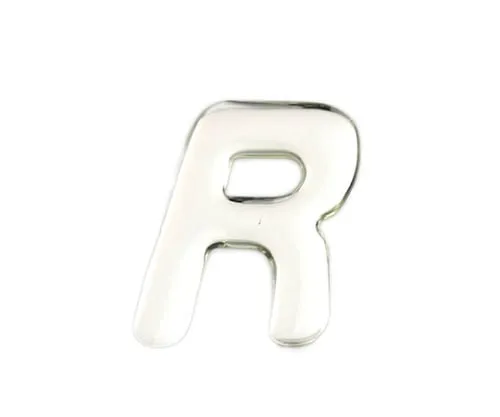 61-7427-92　Silver Metal Characters R 35mm x 1mm　SM35-R