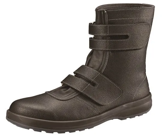 61-9693-26　Safety Shoes (Hook And Loop Fastener Type Long Laced Shoes) SS38 Black 23.5cm　SS3823.5cm