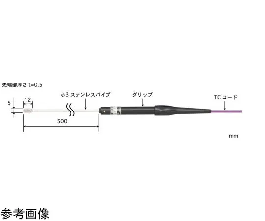 65-3530-60　Air Temperature Sensor AT Series -50~500°C Sensor Shape: Pipe E Type　AT-30E-050-1-TC1-ASP