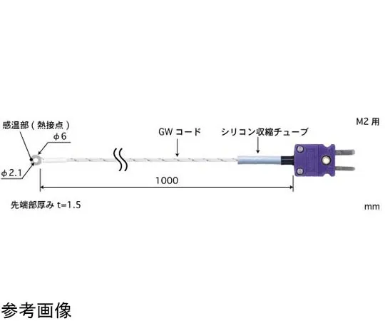 65-3531-38　Screw Temp Sensor SC Series -50~300°C Screw Diameter: M2 1.2 x 1.7 mm E Type　SC-22E-GW1-ANP