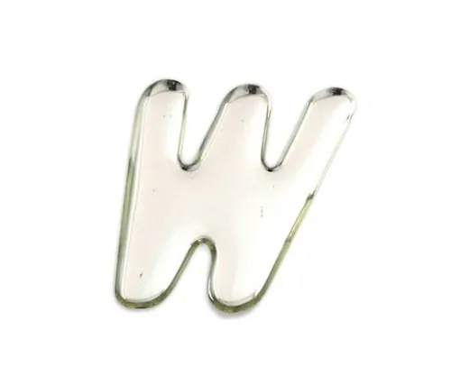 61-7427-97　Silver Metal Characters W 35mm x 1mm　SM35-W
